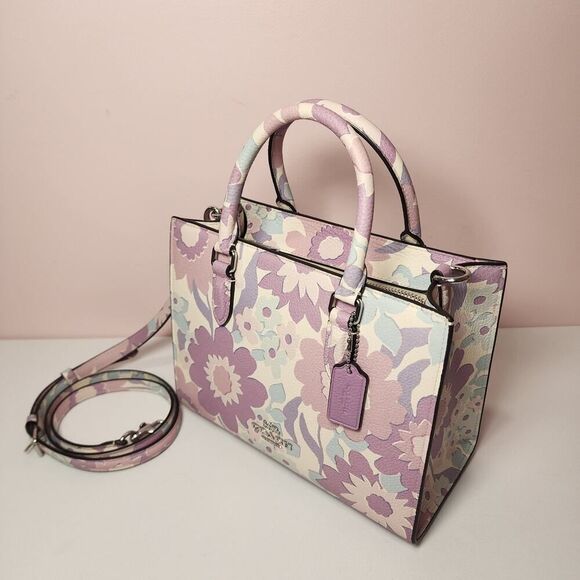 NWT Coach CBM08 Maggie Small Tote Bag With Floral Print - Picture 2 of 6